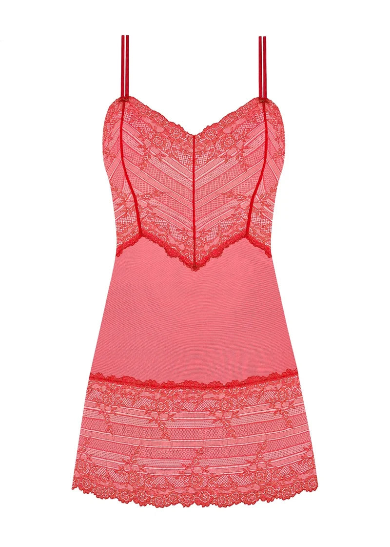 Wacoal - Embrace Lace Chemise Grandalia Red/Rose Gold