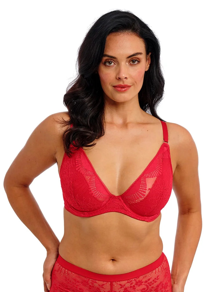 Wacoal - Sensu Lace Underwired Plunge Bra Salsa