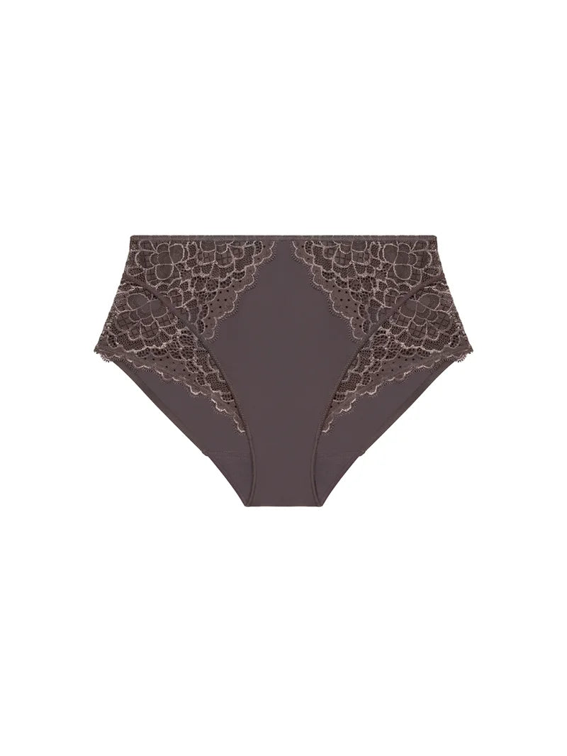 Simone Perele - Caresse High Waist Brief Panty Graphite Grey