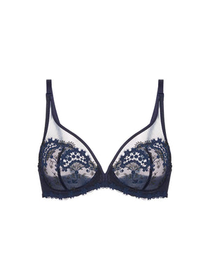 Simone Perele - Wish Sheer Plunge Bra Sapphire