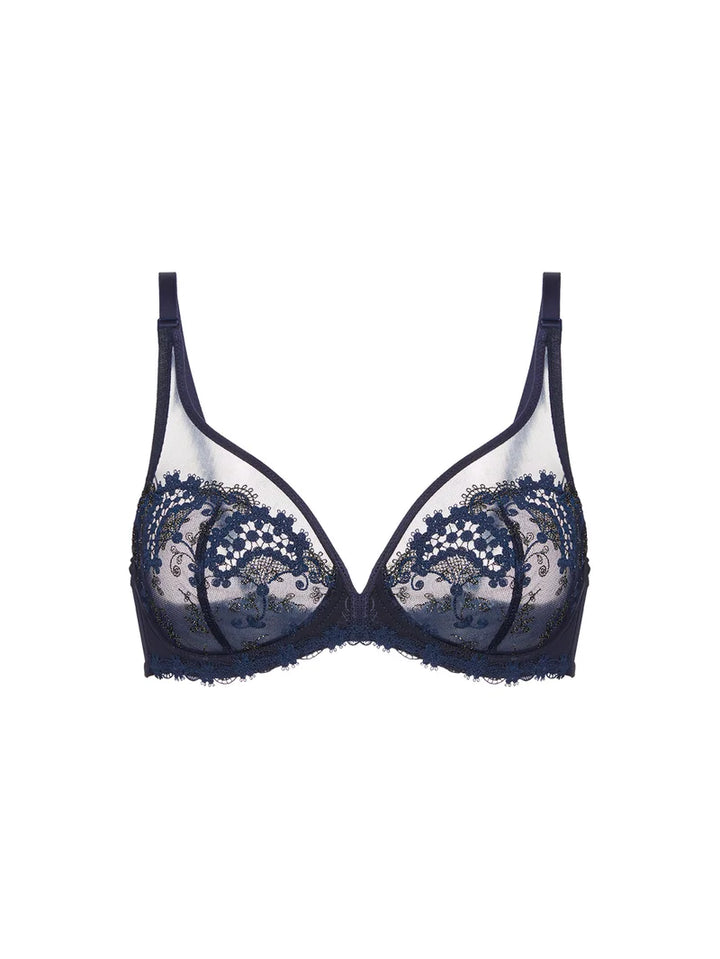 Simone Perele - Wish Sheer Plunge Bra Sapphire