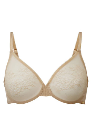 Gossard - Glossies Lace Sheer Moulded Bra Beige