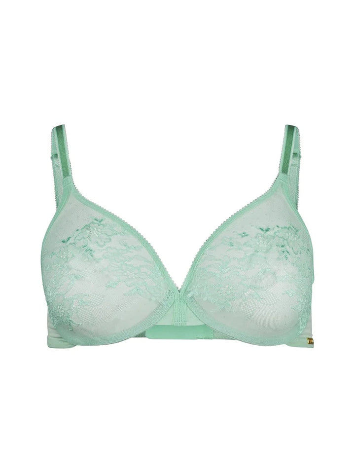 Gossard - Glossies Lace Sheer Moulded Bra Brook Green