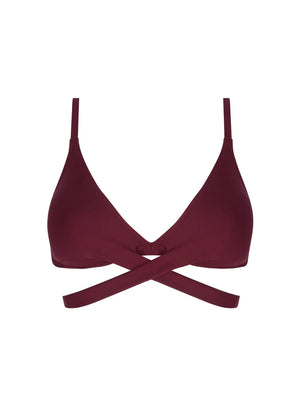 Antigel Swimwear by Lise Charmel - La Chiquissima Soft Padded Triangle Bikini With Ties Prune