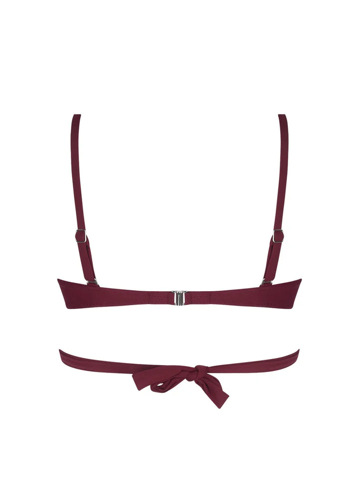 Antigel Swimwear by Lise Charmel - La Chiquissima Soft Padded Triangle Bikini With Ties Prune