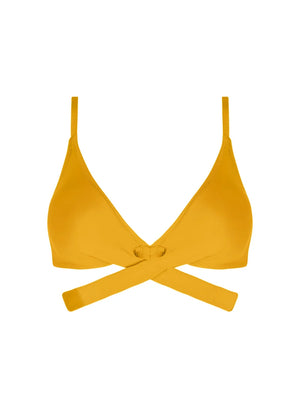 Antigel Swimwear by Lise Charmel - La Chiquissima Soft Padded Triangle Bikini With Ties Jaune Paille