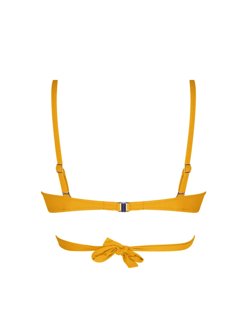 Antigel Swimwear by Lise Charmel - La Chiquissima Soft Padded Triangle Bikini With Ties Jaune Paille