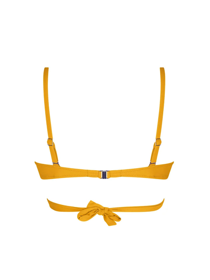 Antigel Swimwear by Lise Charmel - La Chiquissima Soft Padded Triangle Bikini With Ties Jaune Paille