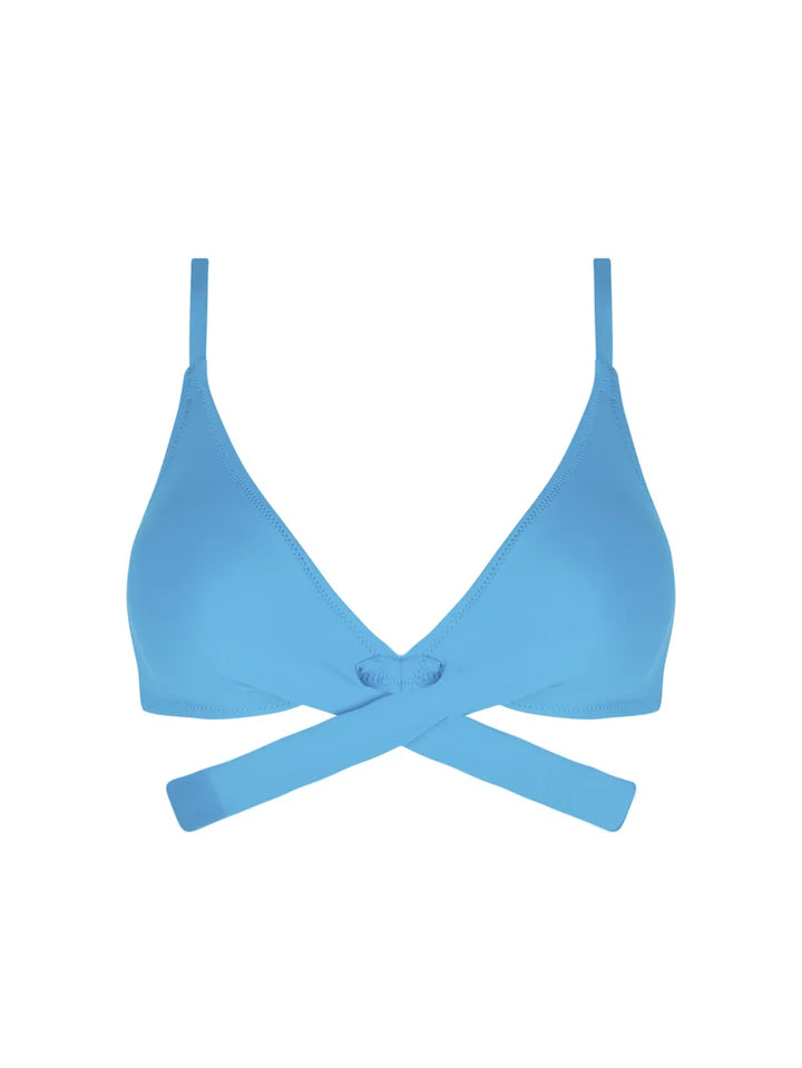Antigel Swimwear by Lise Charmel - La Chiquissima Soft Padded Triangle Bikini With Ties Bleu Azur