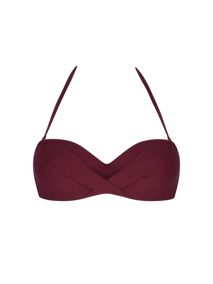 Antigel Swimwear by Lise Charmel - La Chiquissima Padded Strapess Bandeau Bikini Prune