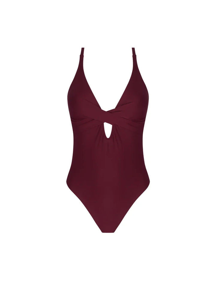 Antigel Swimwear by Lise Charmel - La Chiquissima Multi-Position Wireless Swimsuit Prune