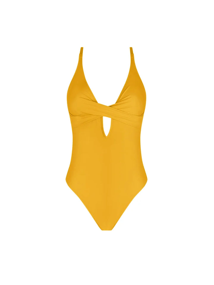 Antigel Swimwear by Lise Charmel - La Chiquissima Multi-Position Wireless Swimsuit Jaune Paille