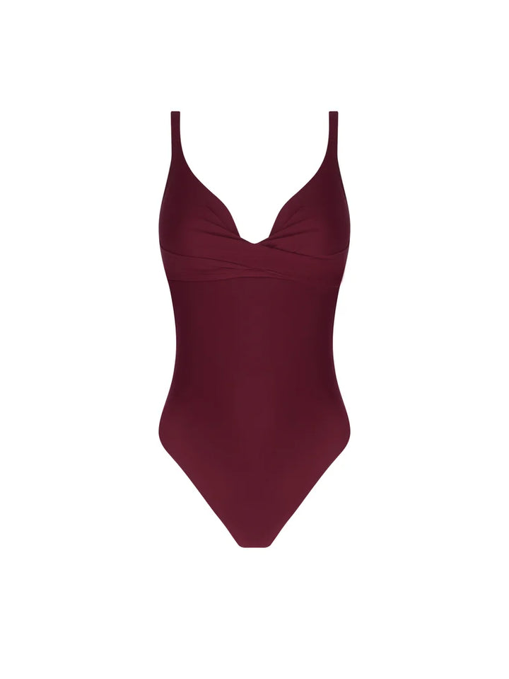 Antigel Swimwear by Lise Charmel - La Chiquissima Wireless Padded Swimsuit Prune
