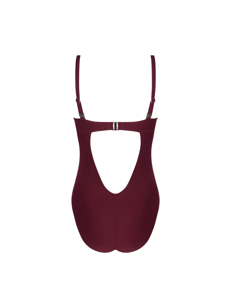 Antigel Swimwear by Lise Charmel - La Chiquissima Wireless Padded Swimsuit Prune