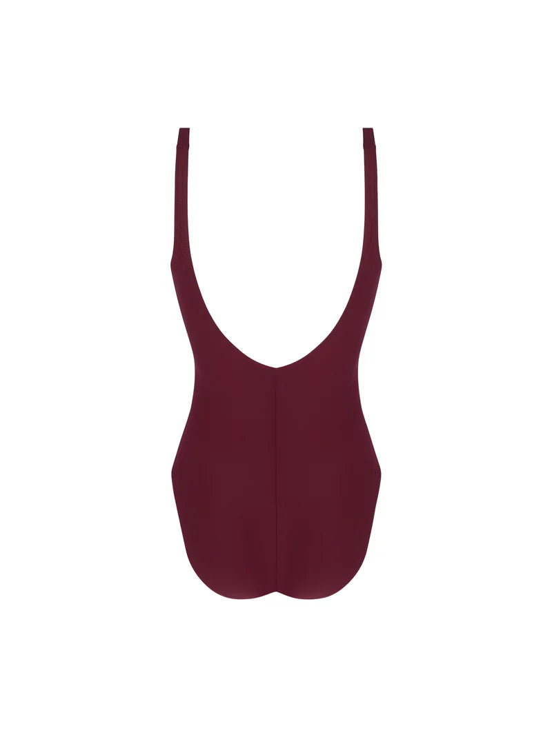 Antigel Swimwear by Lise Charmel - La Chiquissima Multi-Position Wireless Open Back Swimsuit Prune