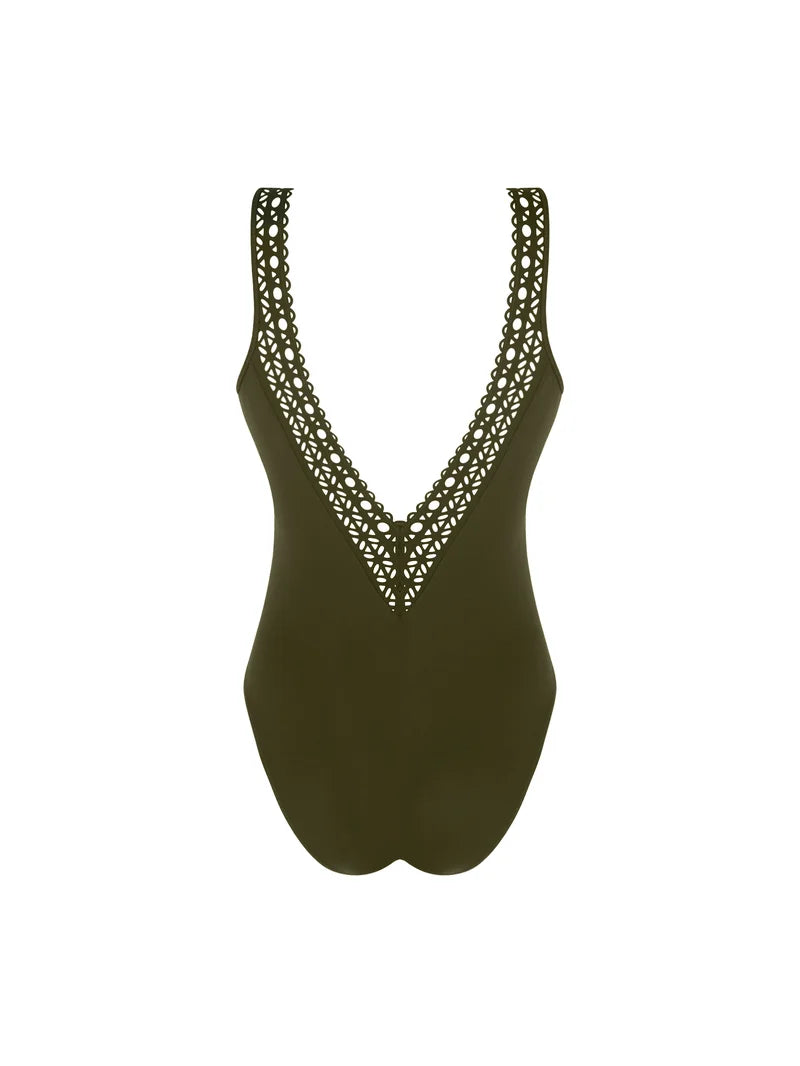 Lise Charmel Swimwear - Ajourage Couture Wireless Swimsuit Ajourage Avocat