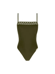 Lise Charmel Swimwear - Ajourage Couture Soft Cup Strapless Swimsuit Ajourage Avocat