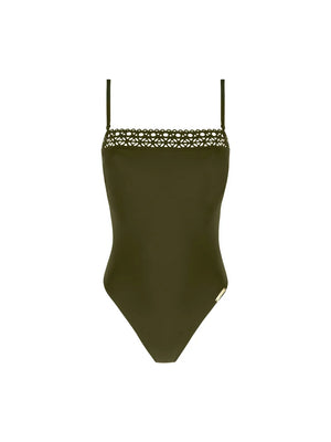 Lise Charmel Swimwear - Ajourage Couture Soft Cup Strapless Swimsuit Ajourage Avocat