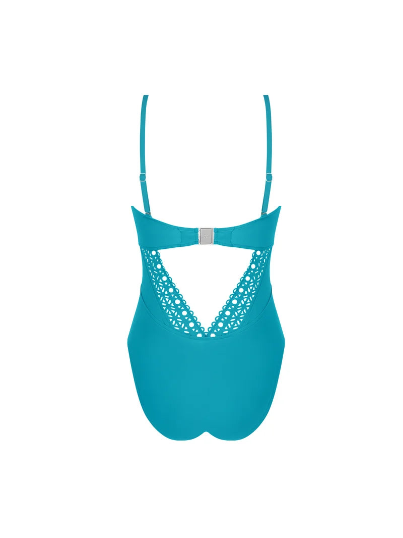 Lise Charmel Swimwear - Ajourage Couture Soft Cup Strapless Swimsuit Ajourage Lagon