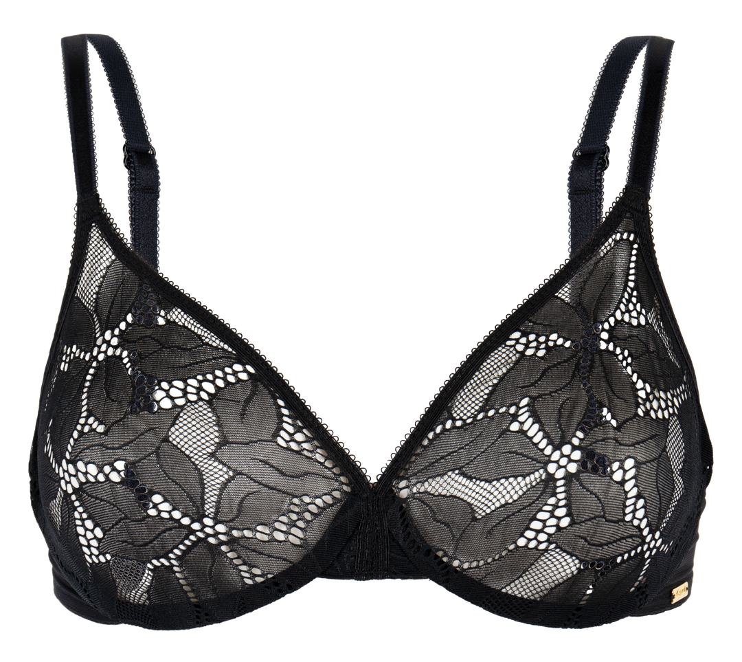 Gossard - 光面蓮花透明模製胸罩黑色