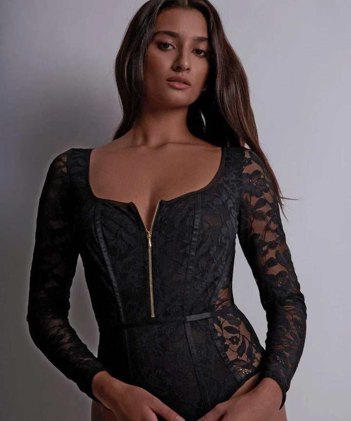 Aubade - Les Bodys By Aubade Zip-Up Body Noir