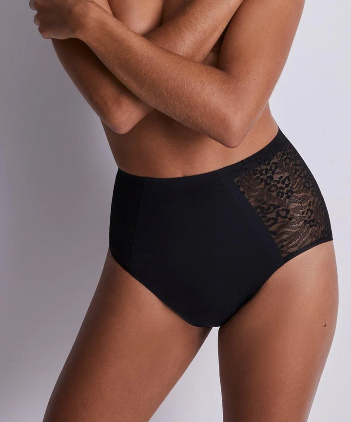 Aubade - Sculpt By Aubade Highwaisted Lace Brief Black Pepper