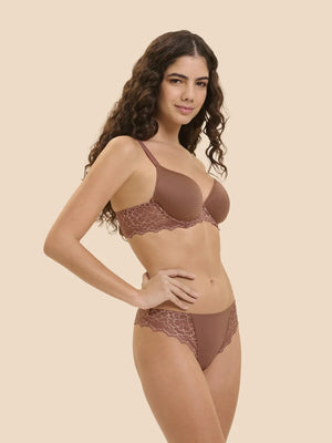 Simone Perele - Caresse 3D Plunge Bra Coco Brown