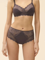 Simone Perele - Caresse High Waist Brief Panty Graphite Grey