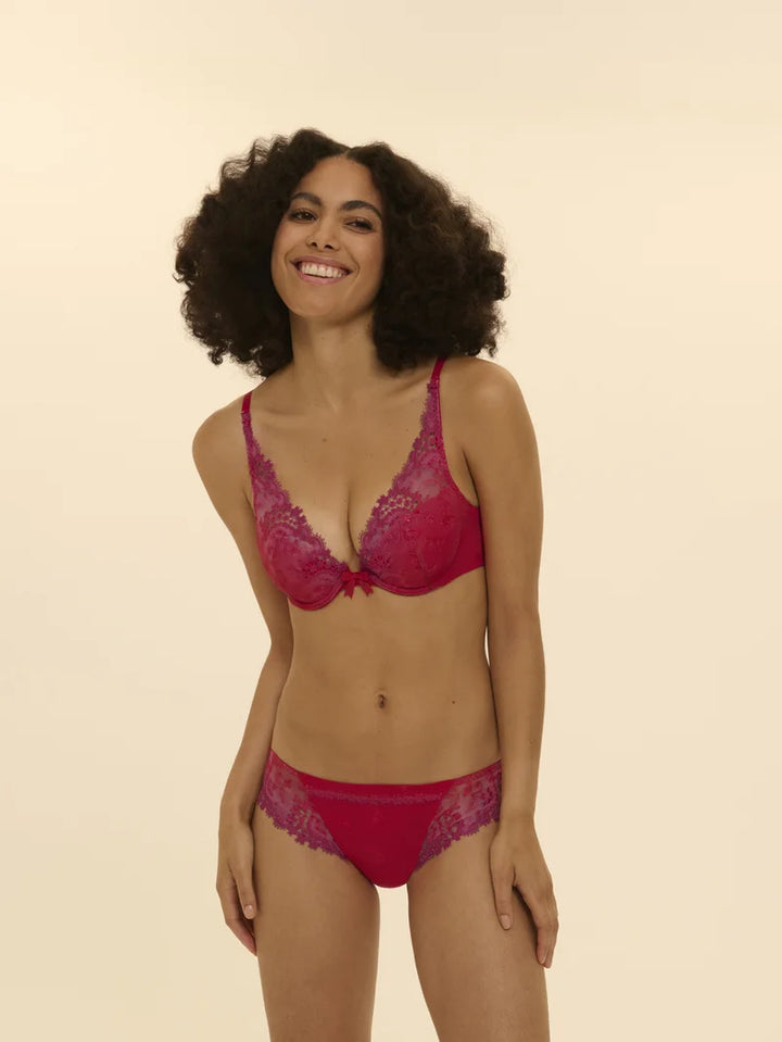 Simone Perele - Wish Triangle Push-Up Bra Rainbow Red