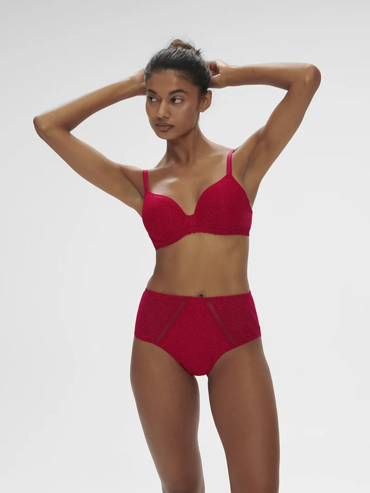 Simone Perele - Comete 3D Plunge Bra Ruby Pink