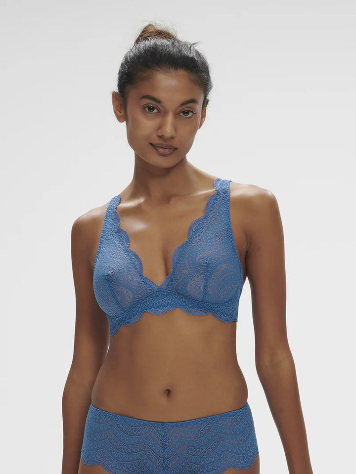 Simone Perele - Karma Triangle Non-Underwire Bra Myosotis Blue