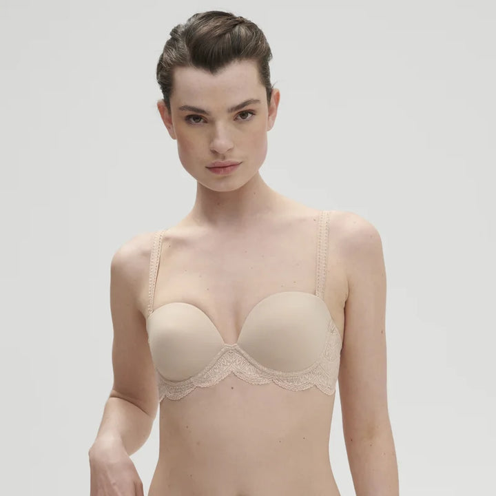 Simone Perele - Karma Strapless Plunge Bra Peau Rosée