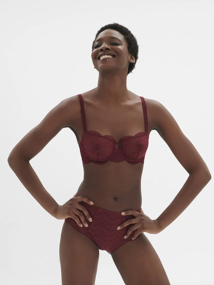 Simone Perele - Karma High Waist Brief Panty Spinel Red