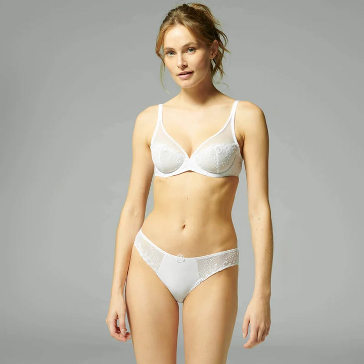 Simone Perele - Delice Sheer Plunge Bra White