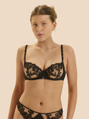 Simone Perele - Saga Demi Cup Bra Black Tattoo