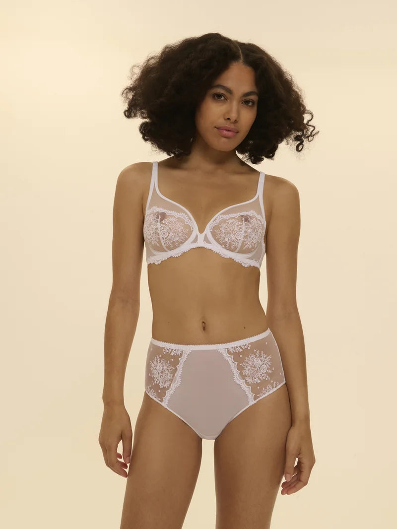 Simone Perele - Intrigue Sheer Plunge Bra White