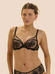 Simone Perele - Intrigue Sheer Plunge Bra Black
