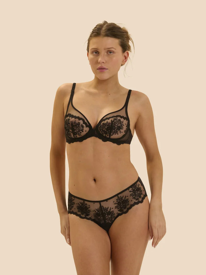 Simone Perele - Intrigue Sheer Plunge Bra Black