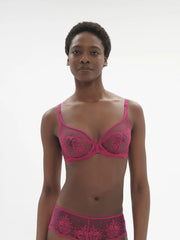 Simone Perele - Intrigue Sheer Plunge Bra Disco Pink