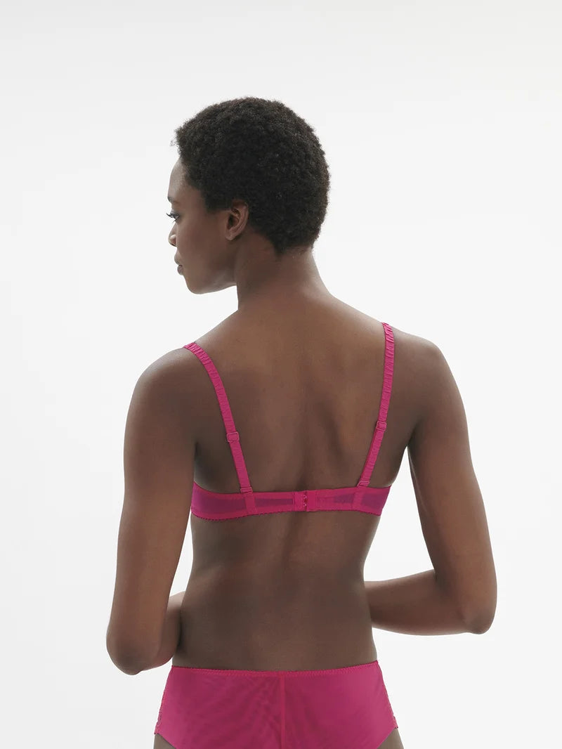 Simone Perele - Intrigue Sheer Plunge Bra Disco Pink