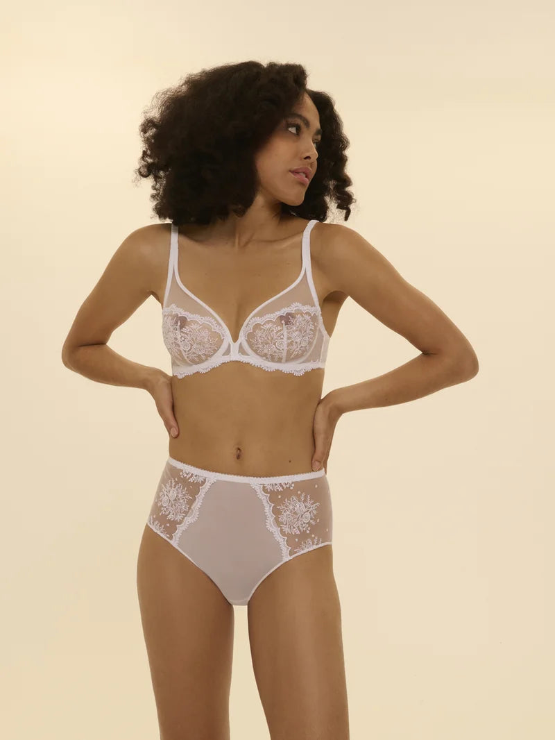 Simone Perele - Intrigue High Waist Brief Panty White