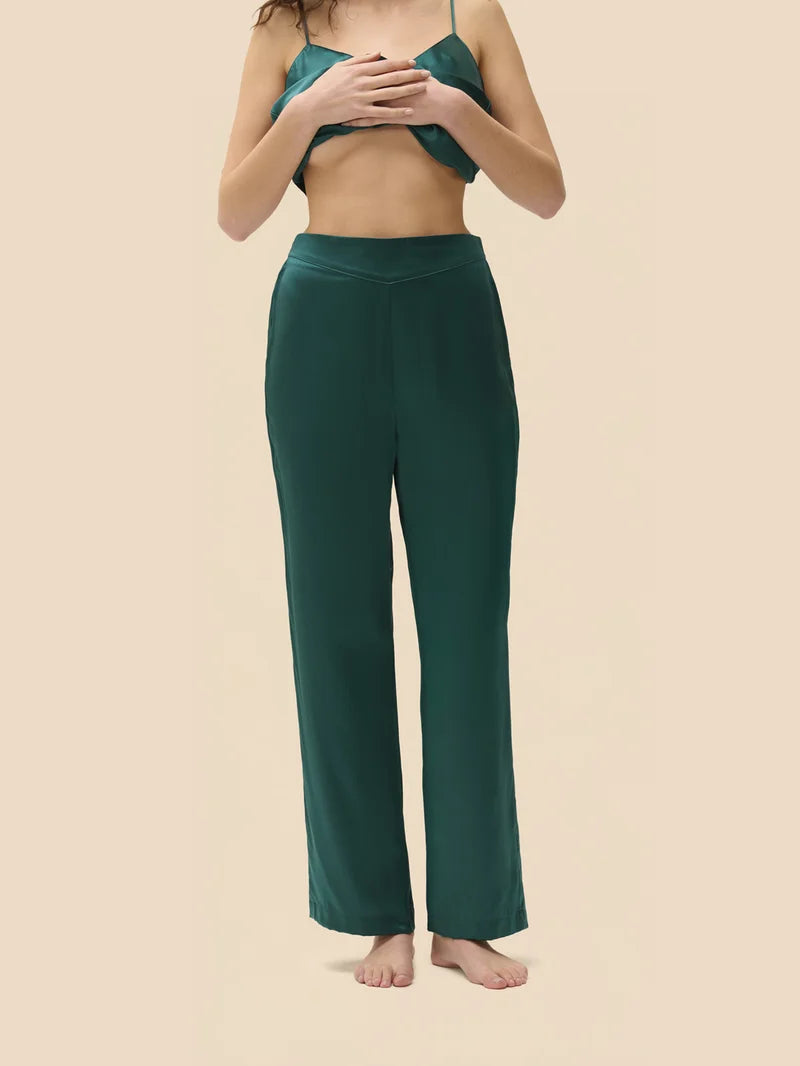 Simone Perele - Love Me Silk Trouser Pant Emerald Green