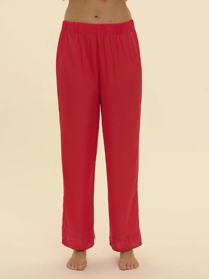 Simone Perele - Satin Secrets Silk Trouser Pant Flamingo