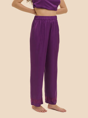 Simone Perele - Satin Secrets Silk Trouser Pant Blackberry