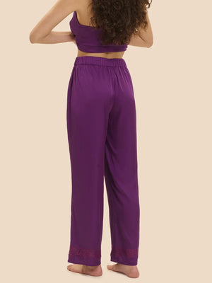 Simone Perele - Satin Secrets Silk Trouser Pant Blackberry