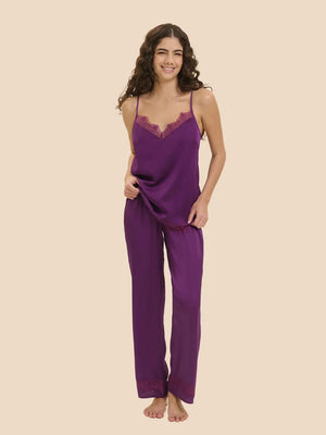 Simone Perele - Satin Secrets Silk Trouser Pant Blackberry