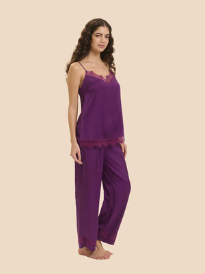 Simone Perele - Satin Secrets Silk Trouser Pant Blackberry