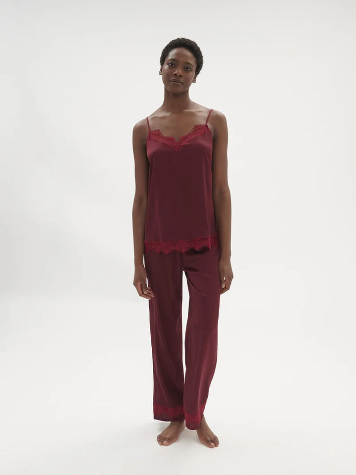 Simone Perele - Satin Secrets Silk Trouser Pant Spinel Red
