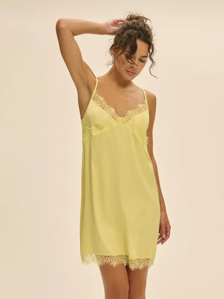 Simone Perele - Satin Secrets Short Nightdress Summer Yellow