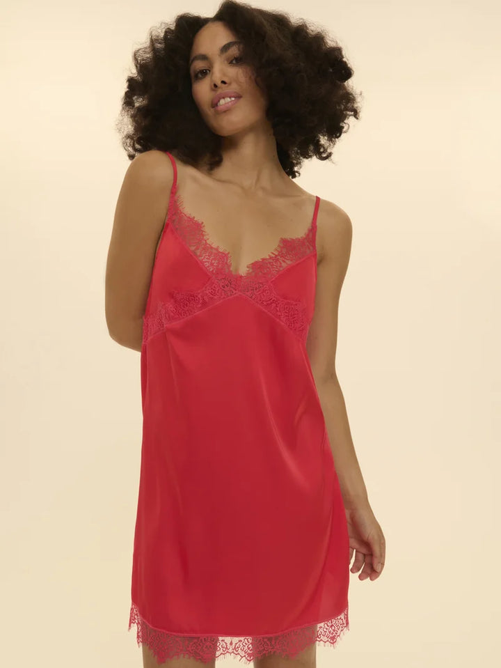Simone Perele - Satin Secrets Short Nightdress Flamingo